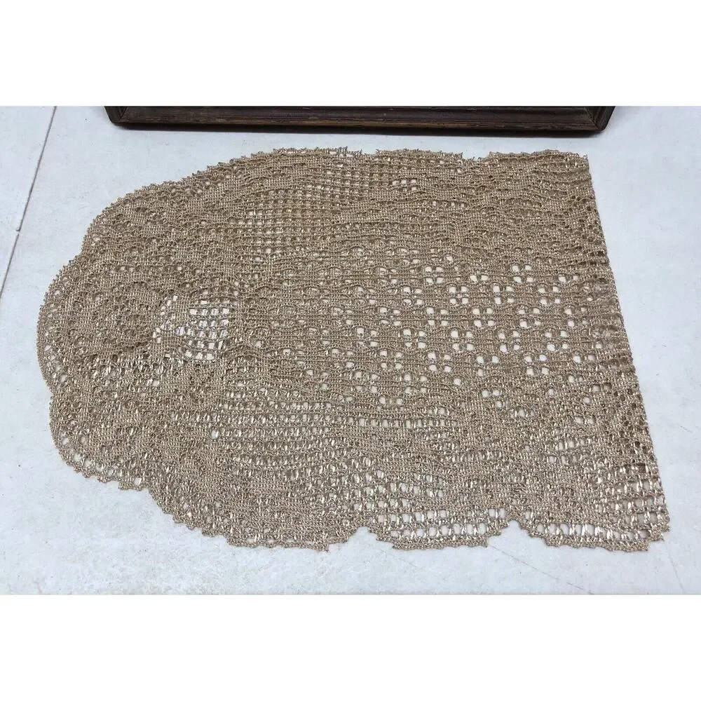 HERITAGE LACE Biege Homespun Runner - 33